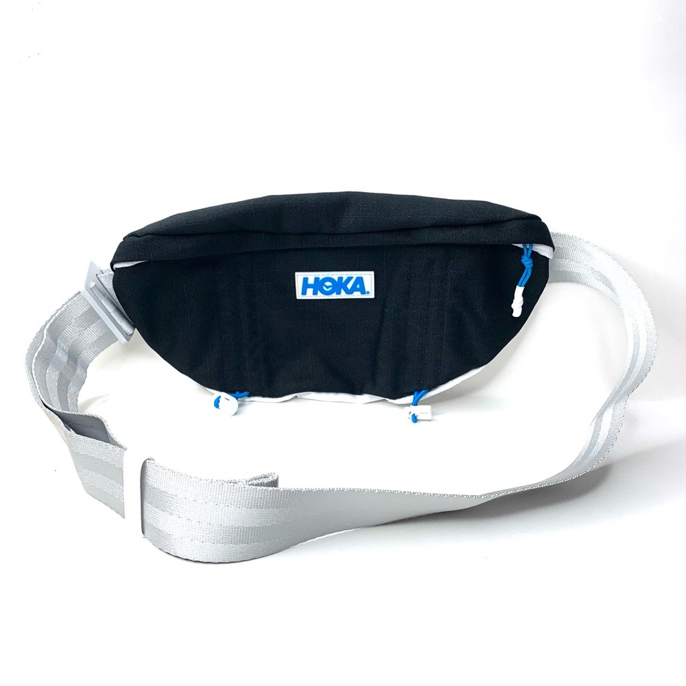 Hoka Waist Fanny Pack Black White Bum Women Bag Pockets Hiking Beach Outdoor